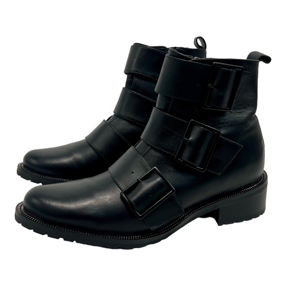 Blondo Shoes - Blondo USA Charlie Black Leather Waterproof Motorcycle Boots Women’s 8
